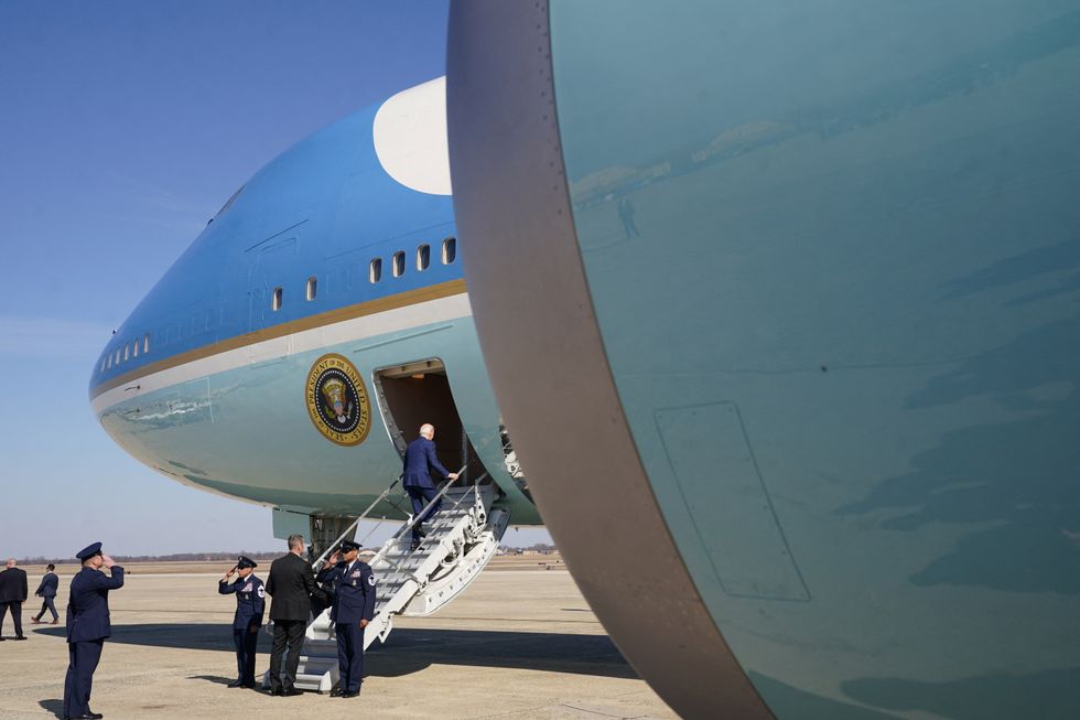 Biden boarding Air Force One