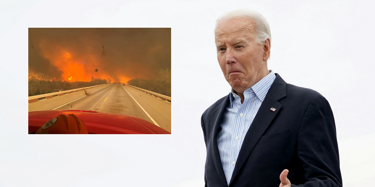 NextImg:Joe Biden blasts climate change deniers as 'Neanderthals' as Texas fires rip through state