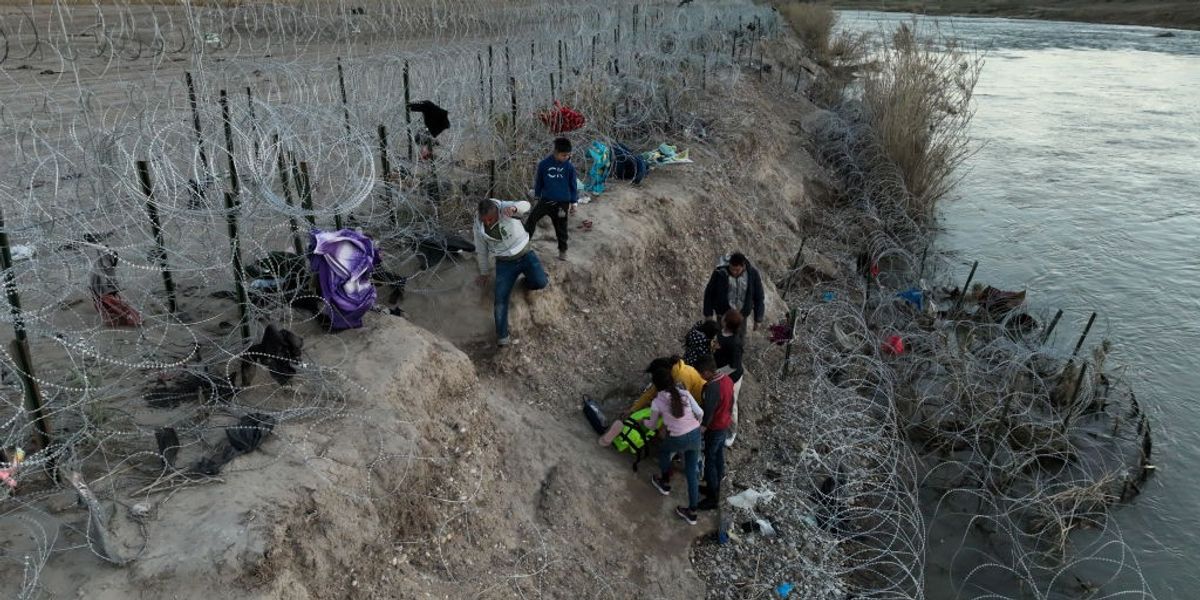 NextImg:US migrant crisis: Texas builds 2,300 bed military 'base camp' at border to crackdown on surge in crossings