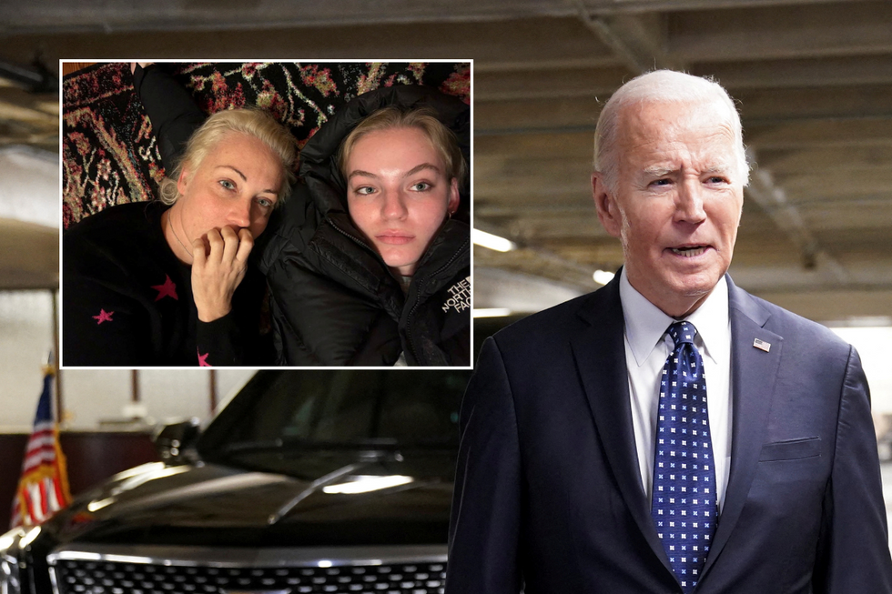 Biden, Yulia and daughter Dasha Navalnaya (inset)