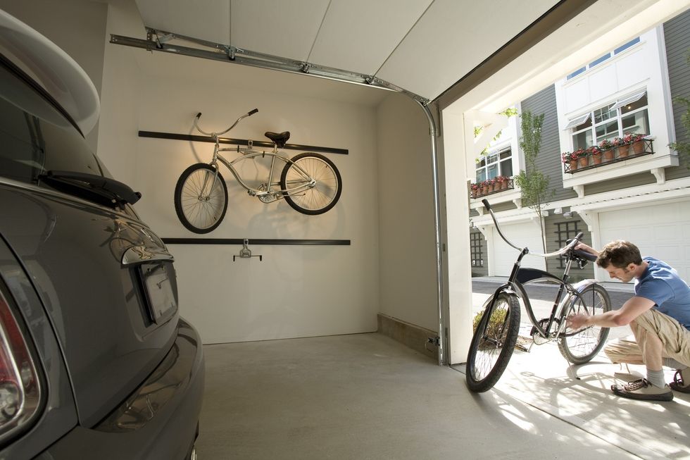 Bikes and care in garage