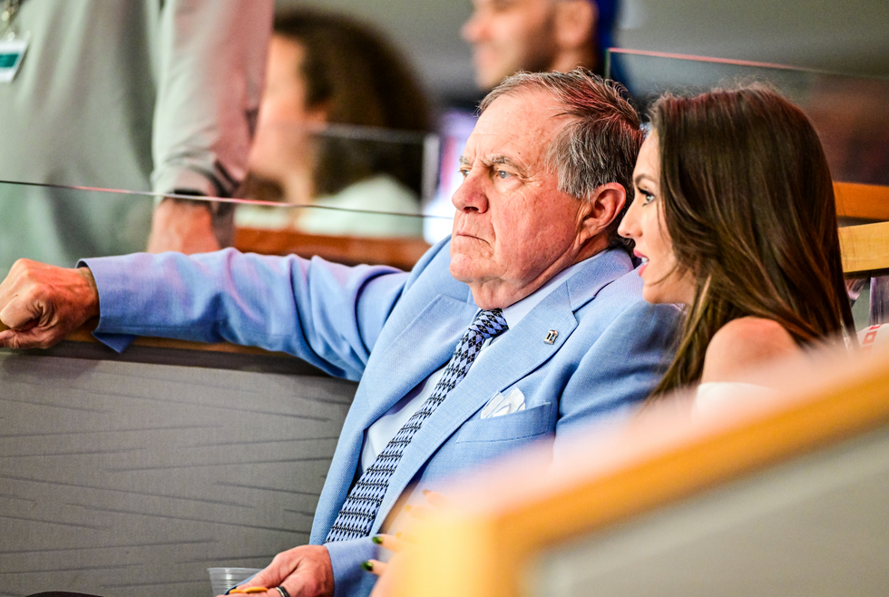 Bill Belichick and Jordan Hudson