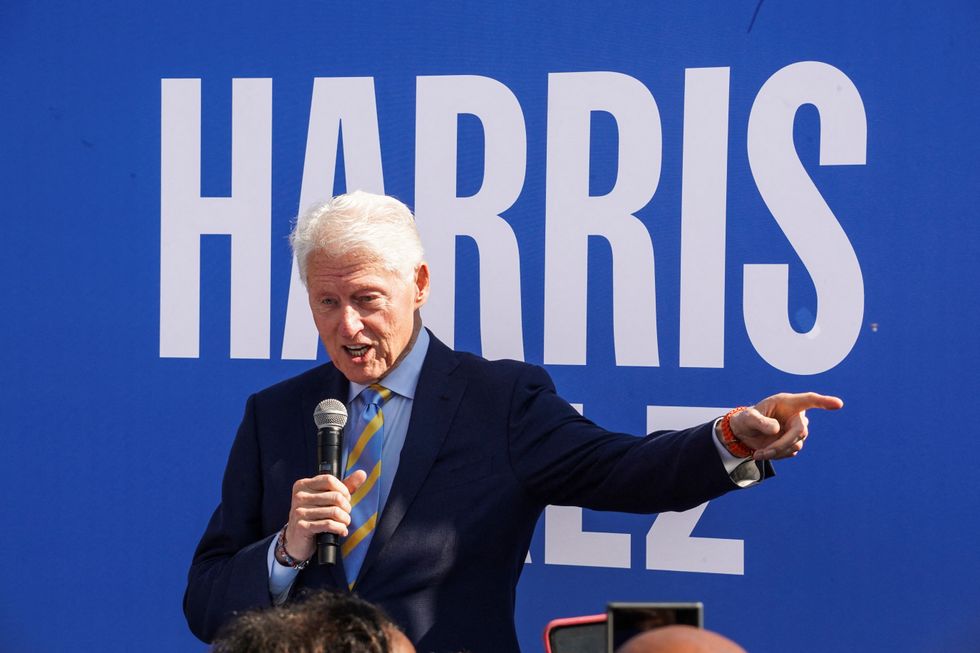 Bill Clinton making a speech