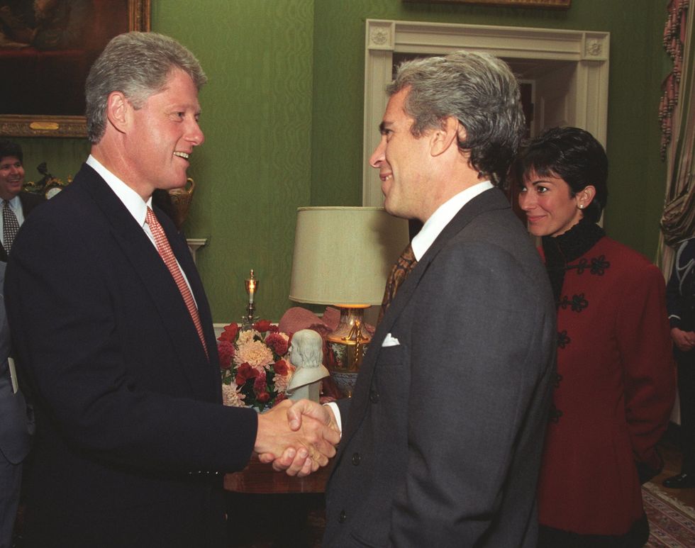 Bill Clinton meeting Jeffrey Epstein