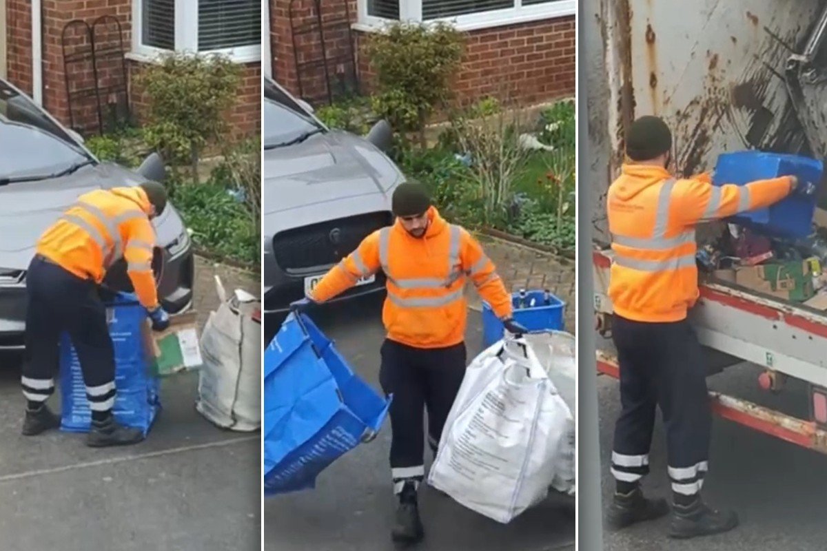 binmen caught mixing separated rubbish