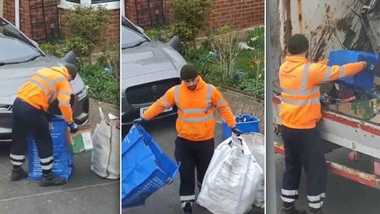 binmen caught mixing separated rubbish