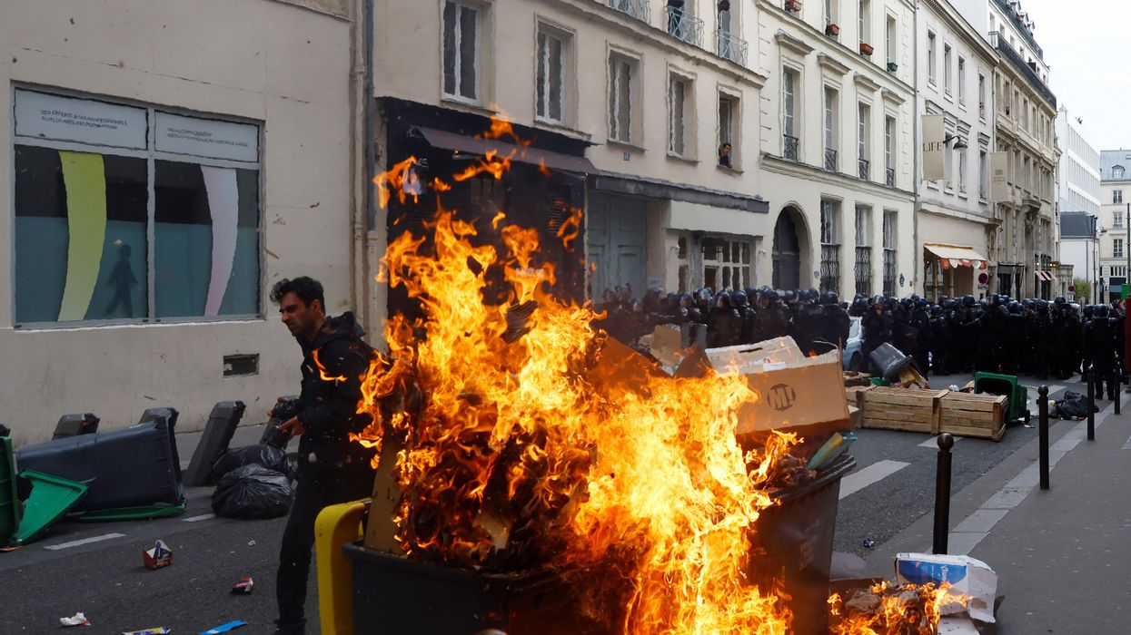 Bins set on fire in France