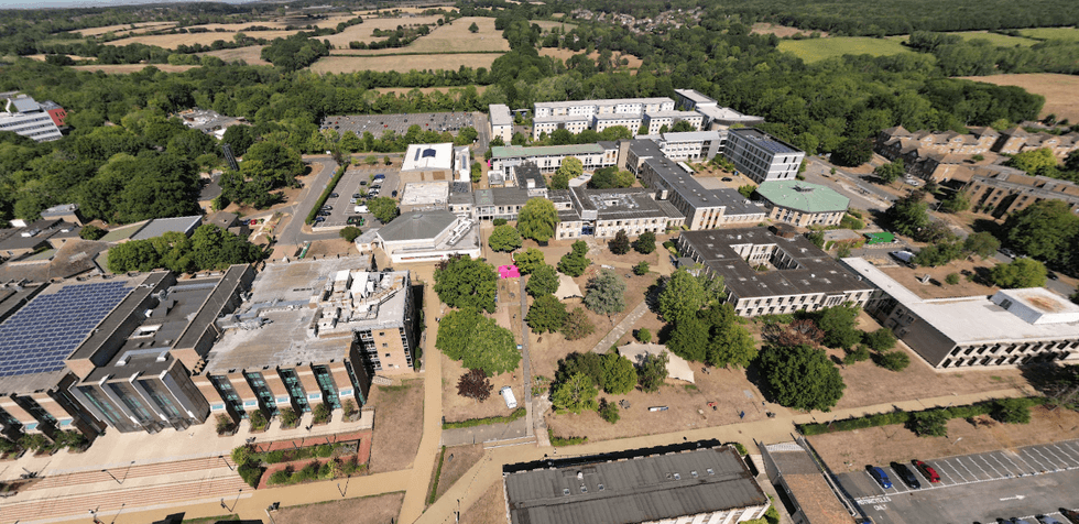 Bird's eye view of Uni of Kent