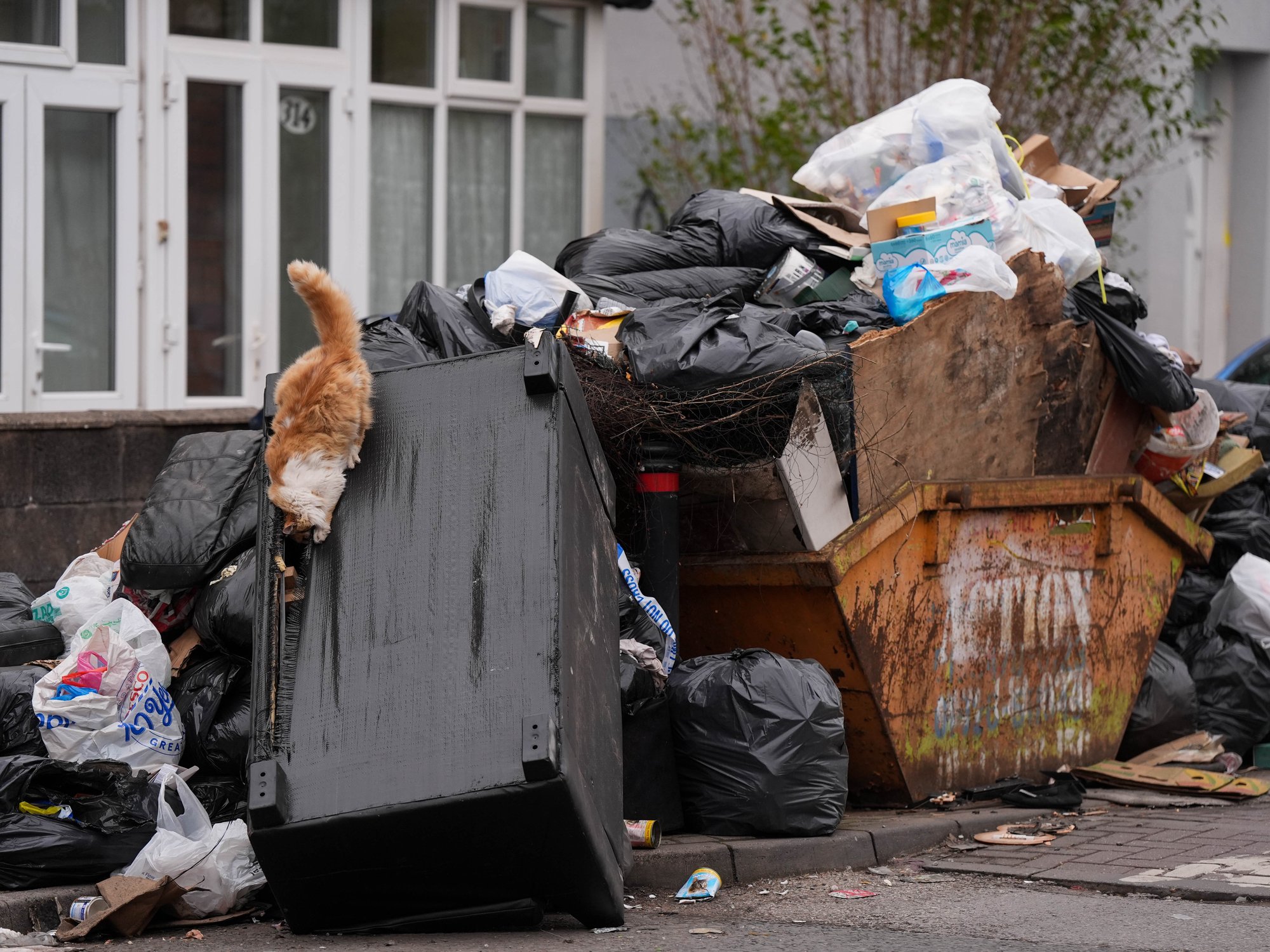 Birmingham bin strike leaves rubbish piling up