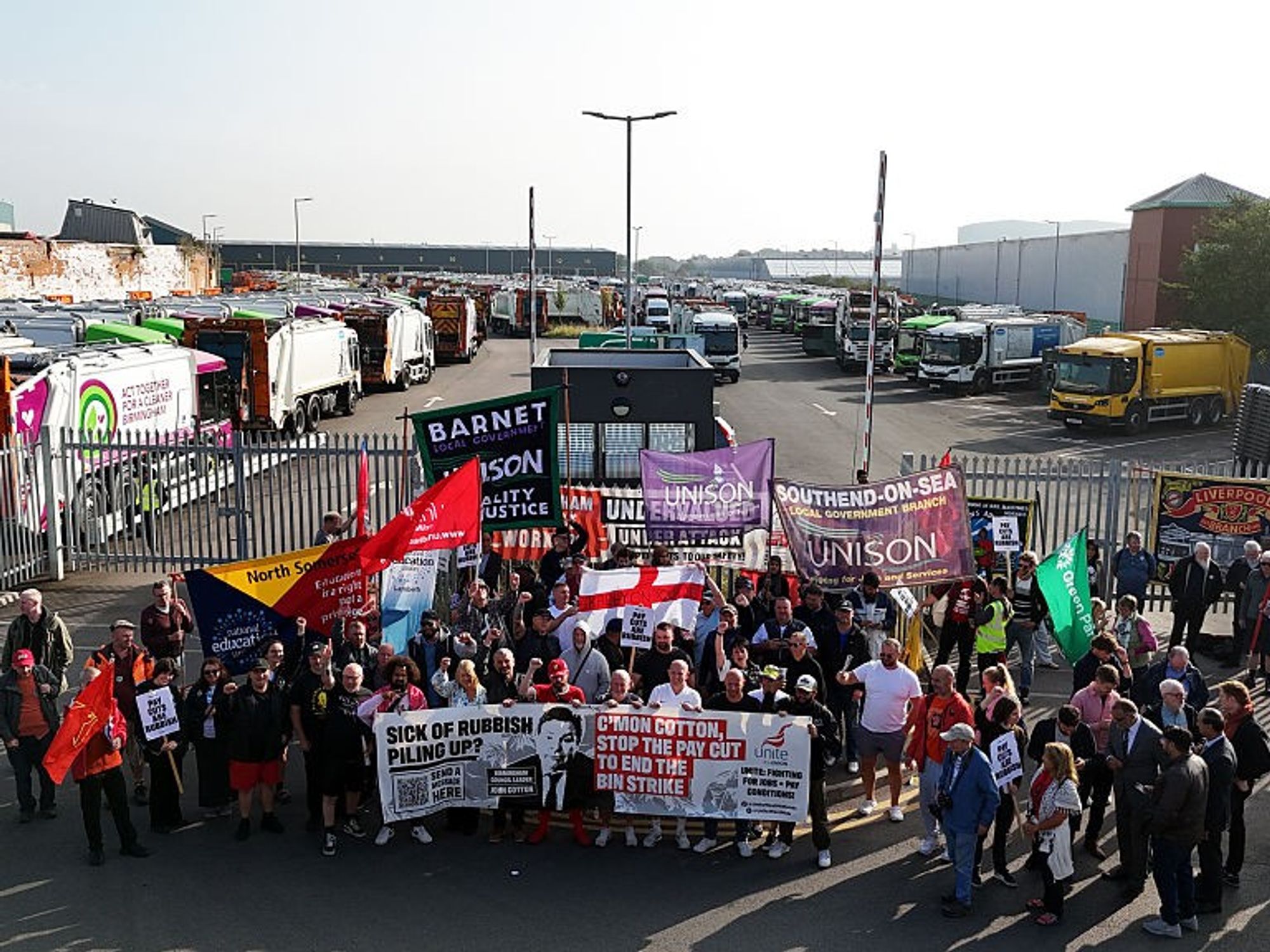 Birmingham bin strike picket