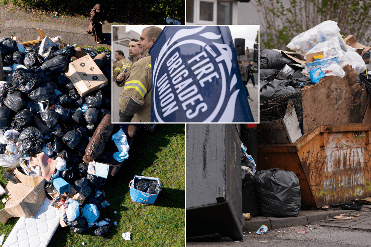 Birmingham bin strikes/FBU flag