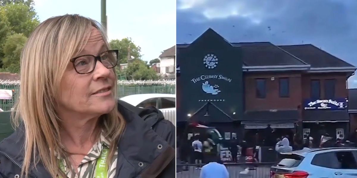 NextImg:'It was so scary!' Birmingham pub worker BARRICADED children and staff in as rioters tried to 'boot the doors'