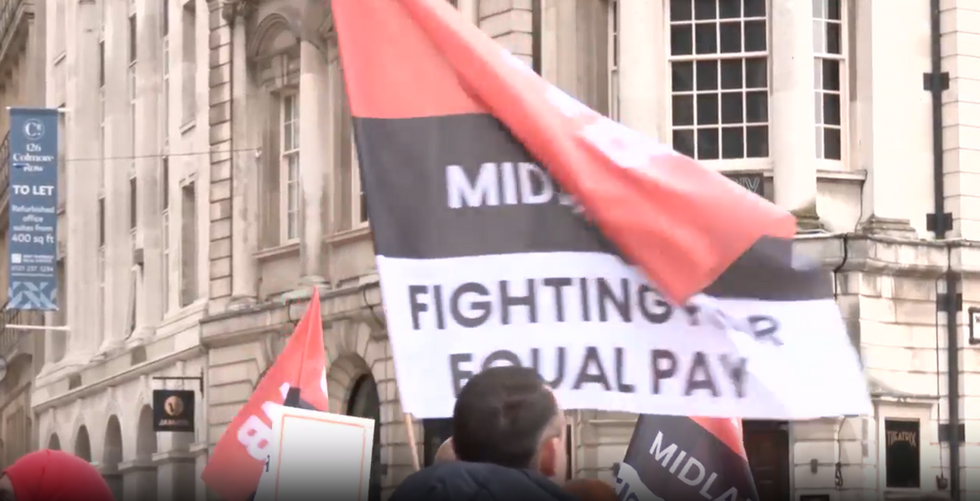 Birmingham school staff walk out