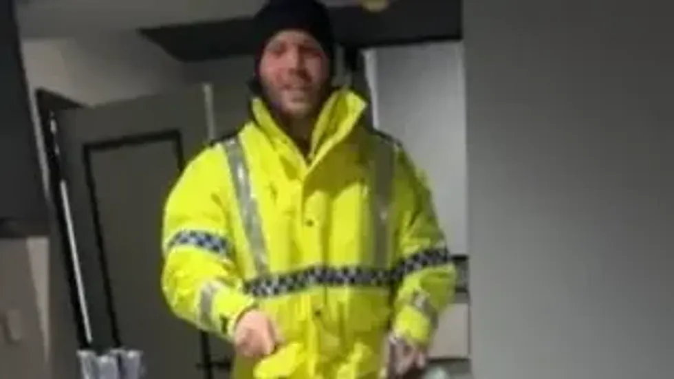 Blackpool criminal wearing police uniform