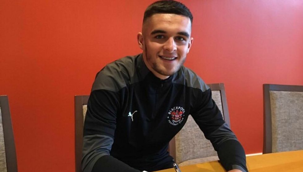 Blackpool player Jake Daniels