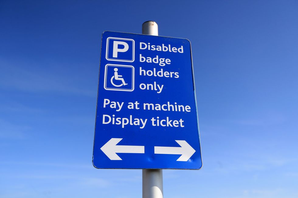 Blue Badge parking sign