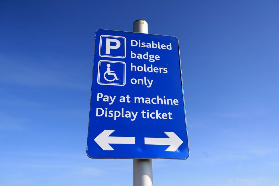 Blue Badge parking sign
