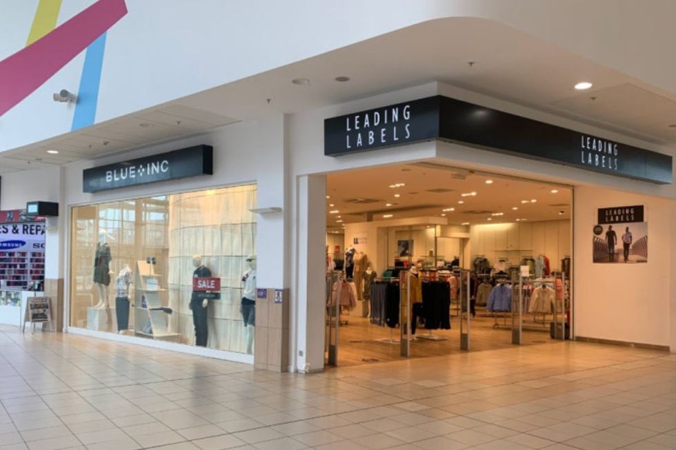 blue inc store in shopping centre