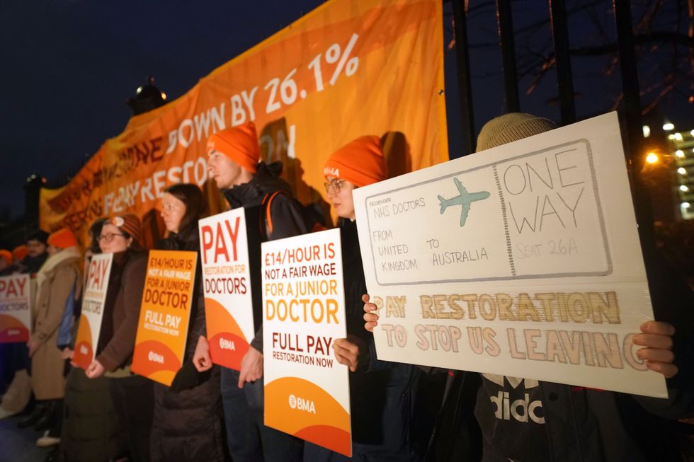 BMA members during a walkout