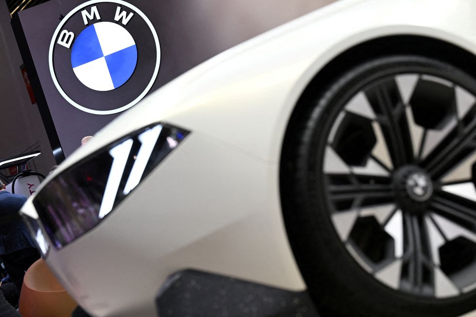 BMW logo and car