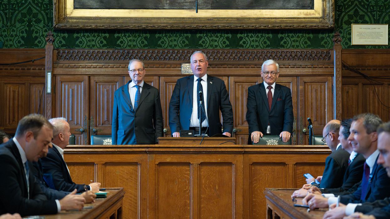 Bob Blackman chairing meeting of 1922 committee