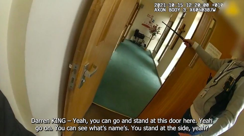 Bodycam footage of the moments before Ali Harbi Ali is arrested on suspicion of the murder of MP Sir David Amess.