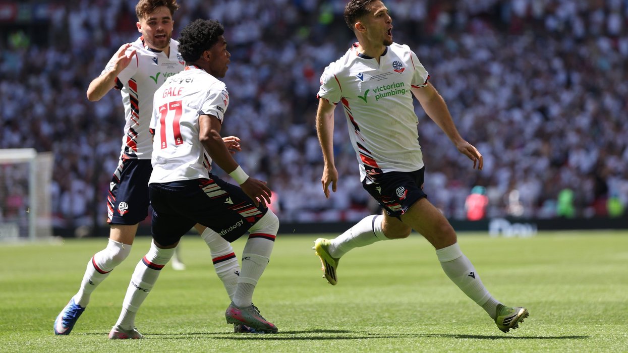 Bolton have secured a return to the Championship after beating Stockport 3-1 at Wembley on Sunday