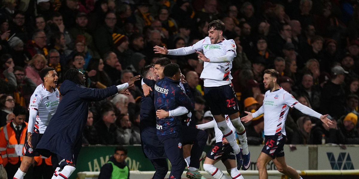 Bolton Wanderers reach League One play-off final after defensive errors cost Bradford City Bolton Wanderers reach League One play-off final after defensive errors cost Bradford City