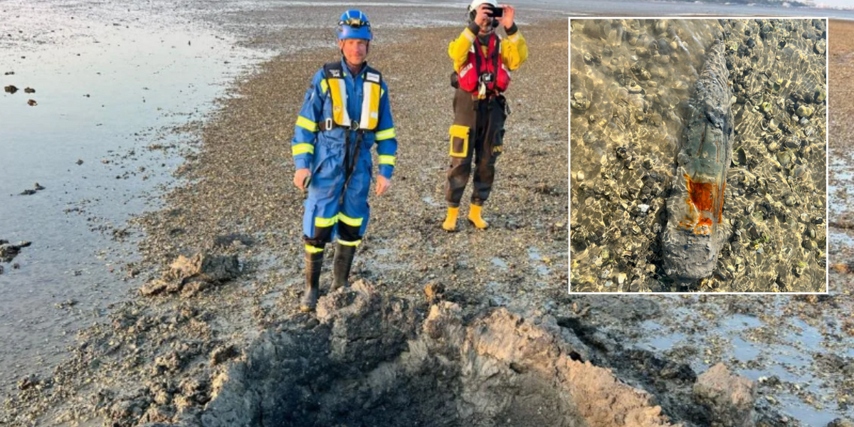 NextImg:'Loud bang!' Army bomb squad detonate unexploded WWII bomb found on Essex island