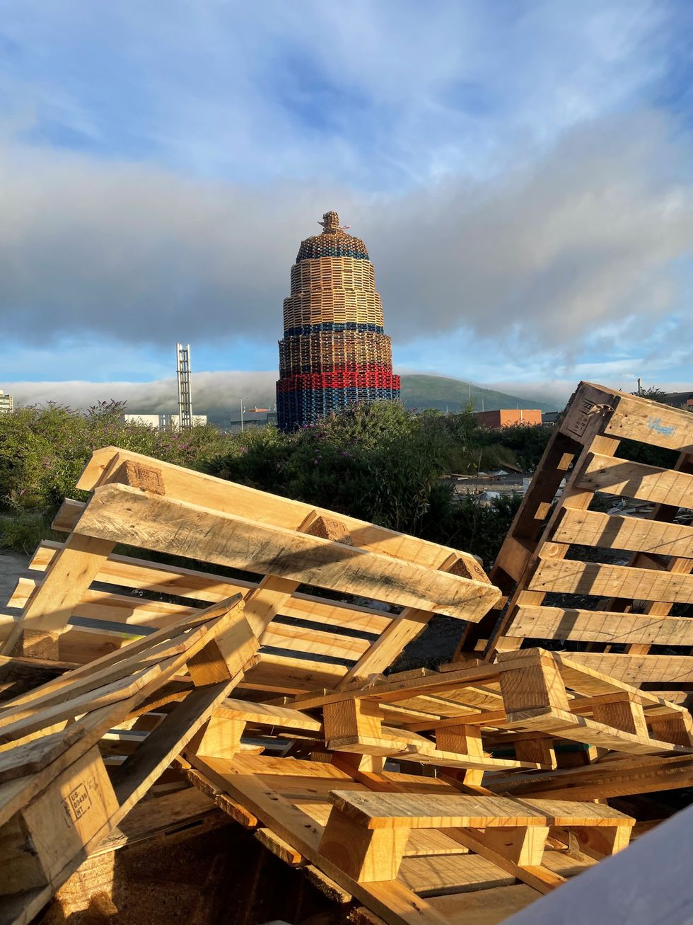 Bonfire in South Belfast