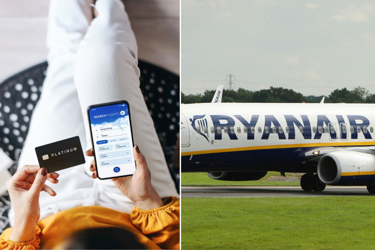 Booking holiday on phone Ryanair