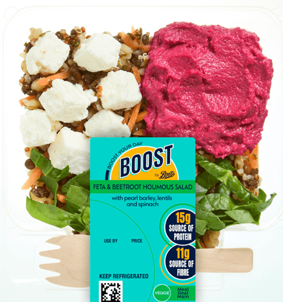 Boost by Boots Feta & Beetroot Houmous Salad