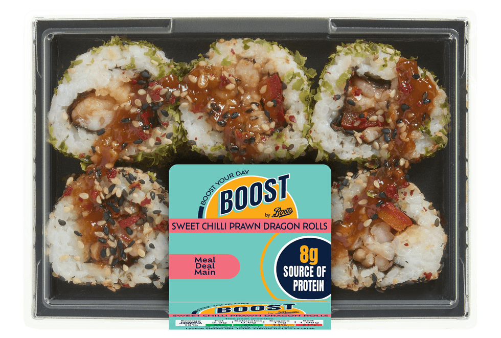 Boost by Boots Sweet Chilli Prawn Dragon Rolls