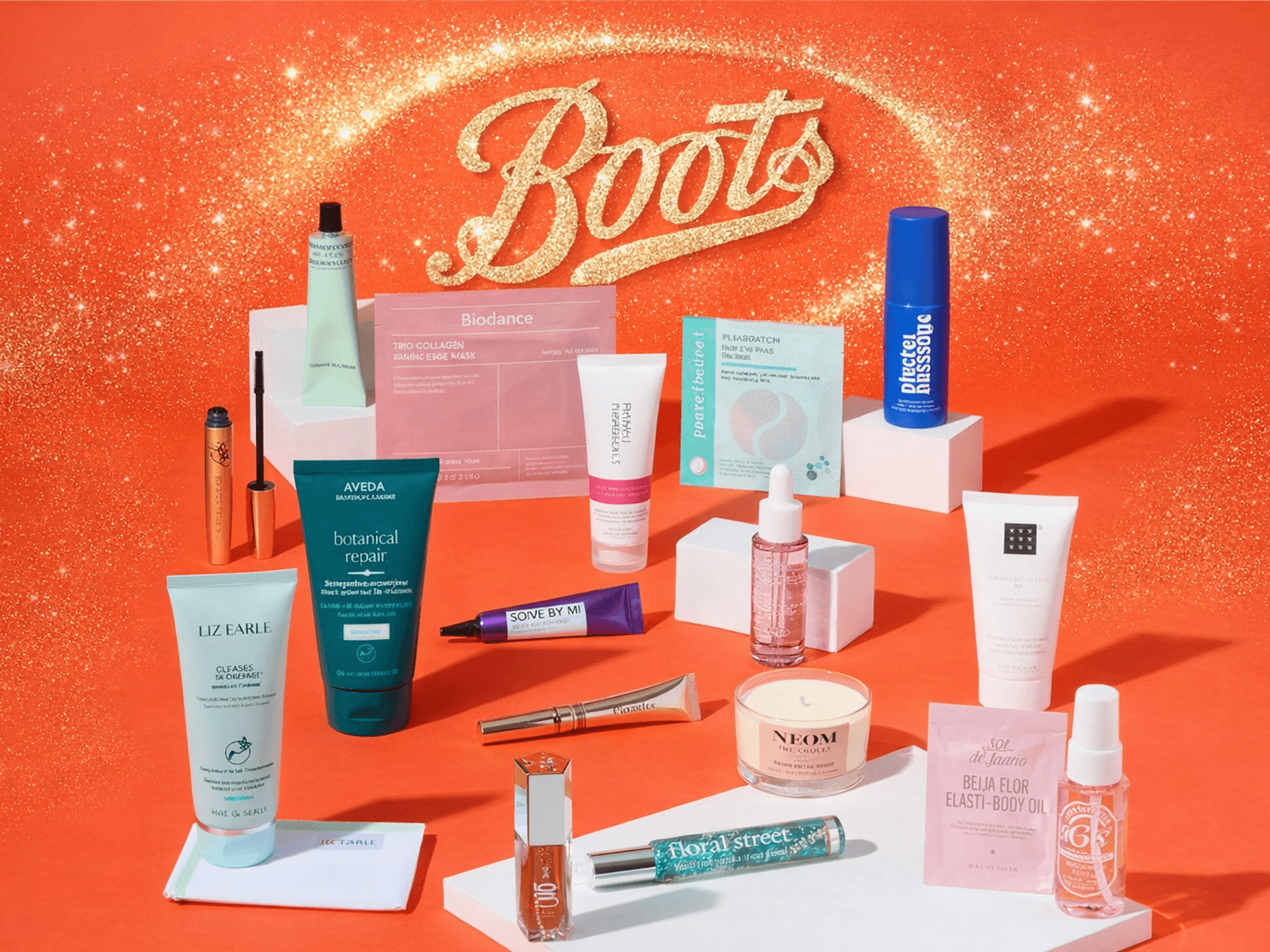 Boots gift box set with logo in the background
