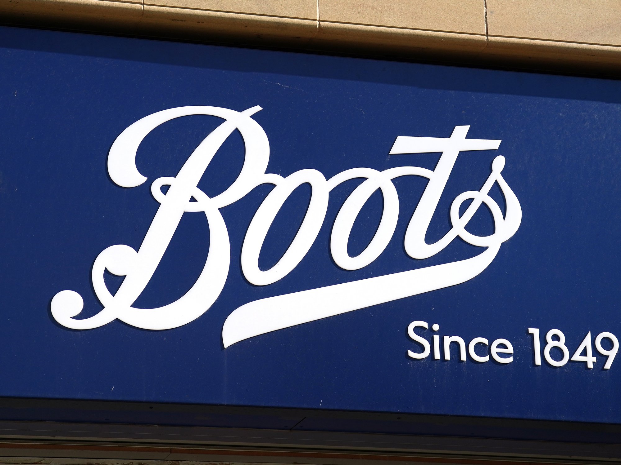 Boots store sign