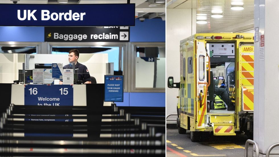 Border control and an ambulance