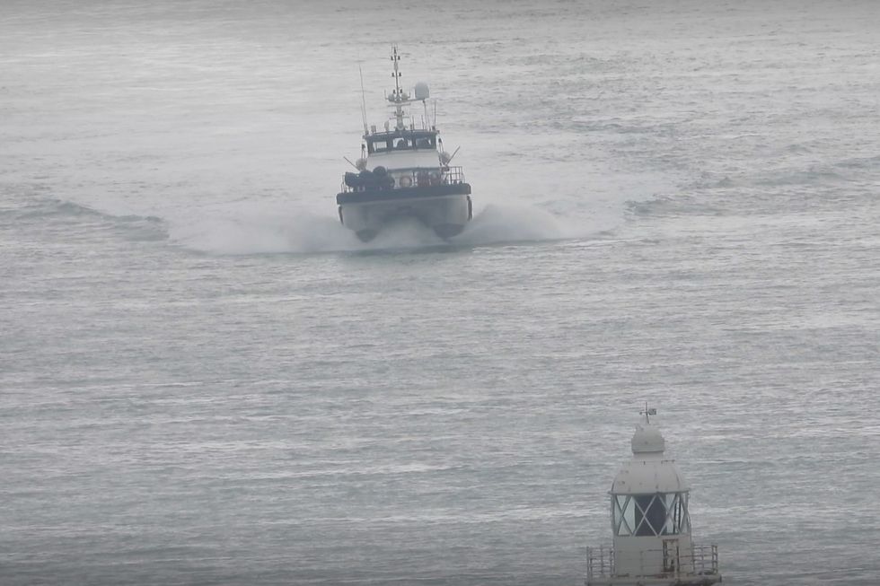 Border Patrol vessel arriving at Dover