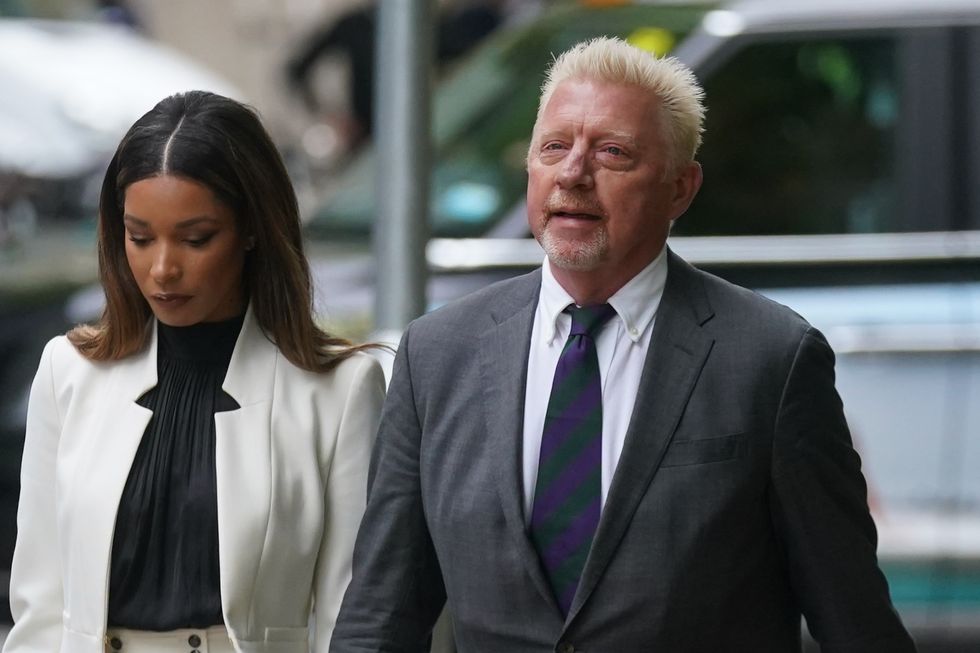 Boris Becker arriving at Southwark Crown Court