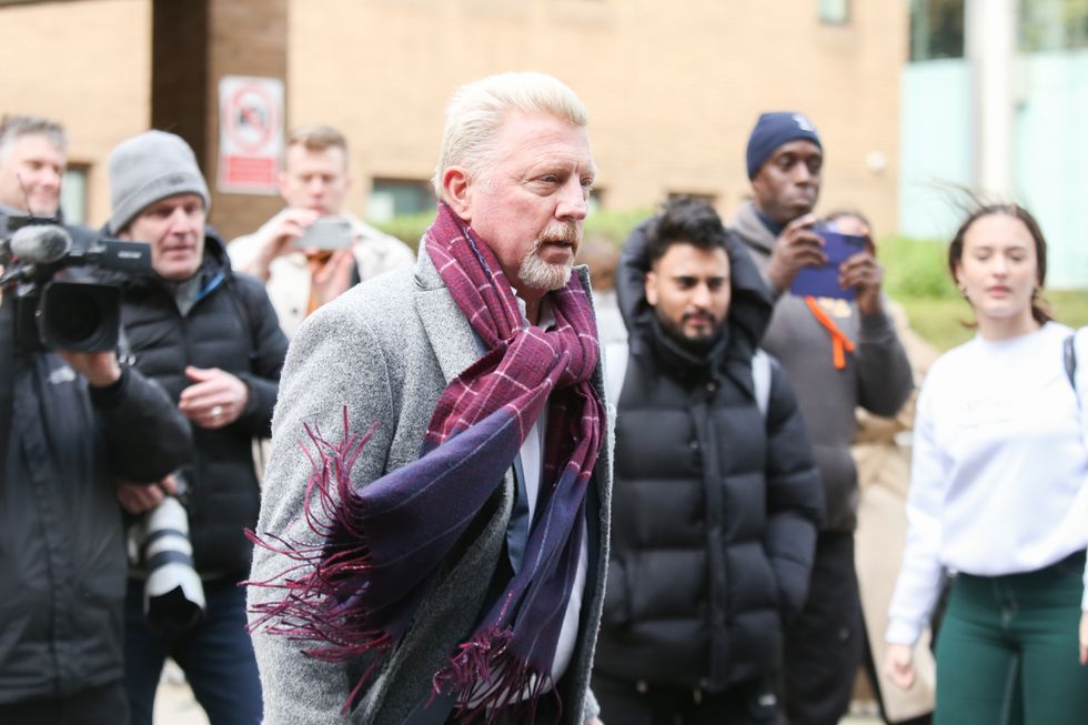 Boris Becker leaves Southwark Crown Court, London