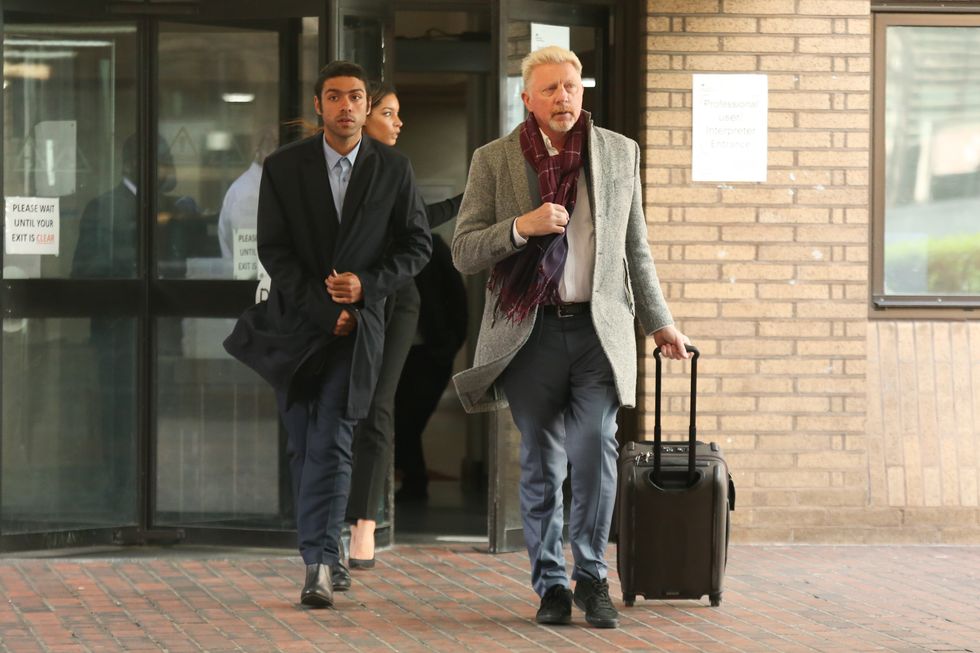 Boris Becker leaving Southwark Crown Court