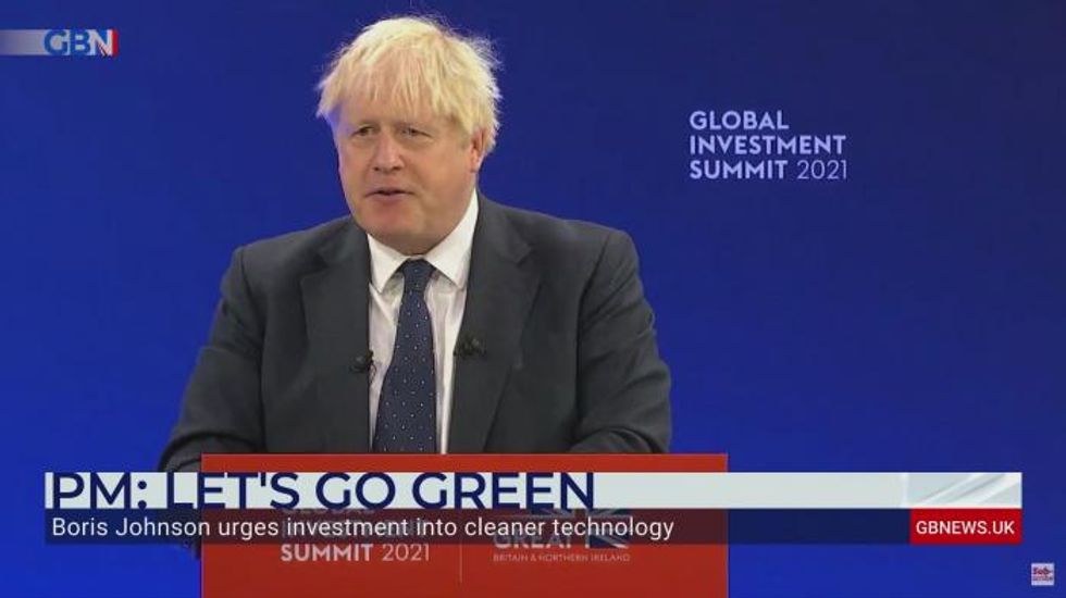 Boris Johnson calls for 'Green Industrial Revolution', urging investors to back UK plans