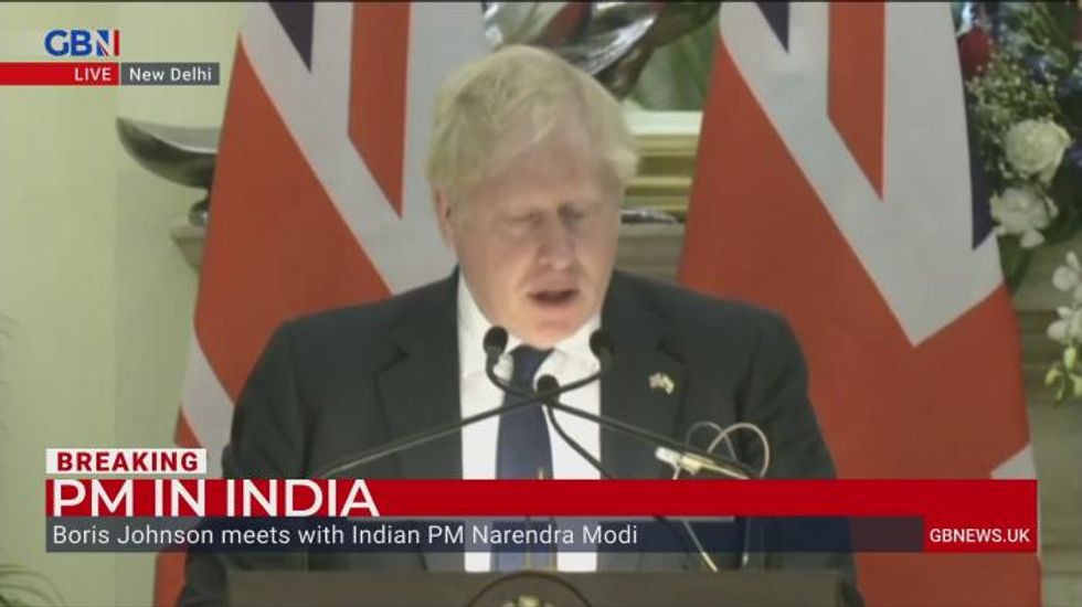 Boris Johnson announces defence partnership and vaccine initiative with India after meeting with Modi