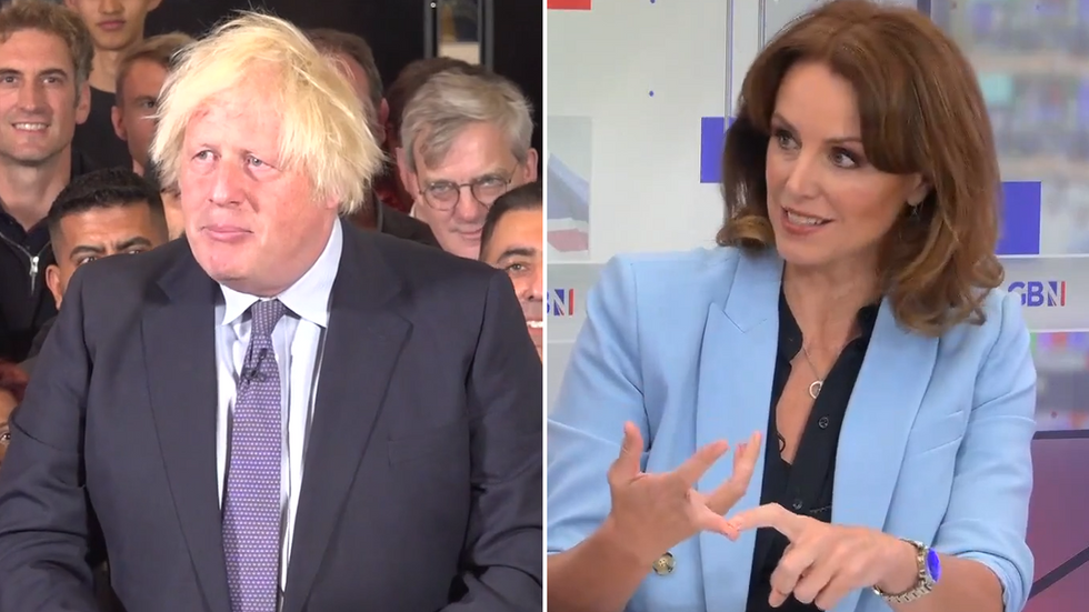 Boris Johnson and Bev Turner