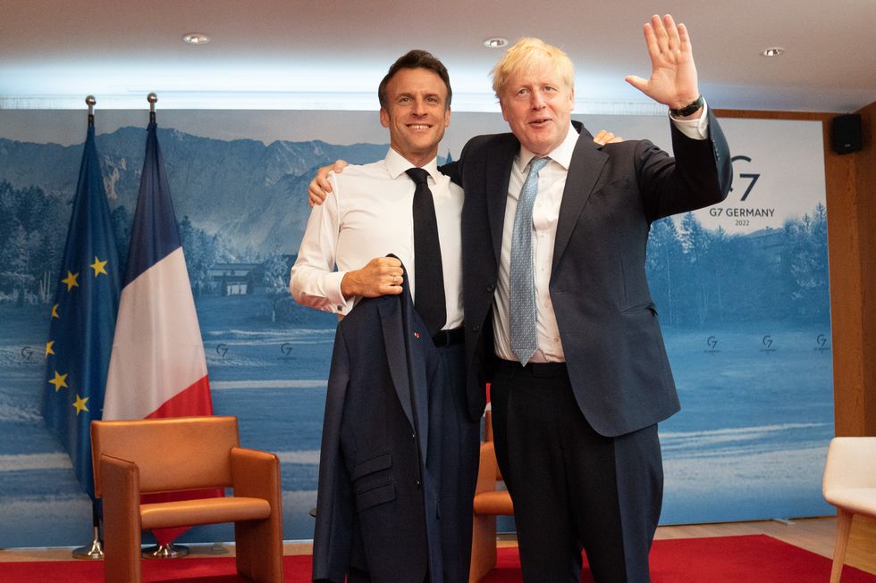 Boris Johnson and Emmanuel Macron