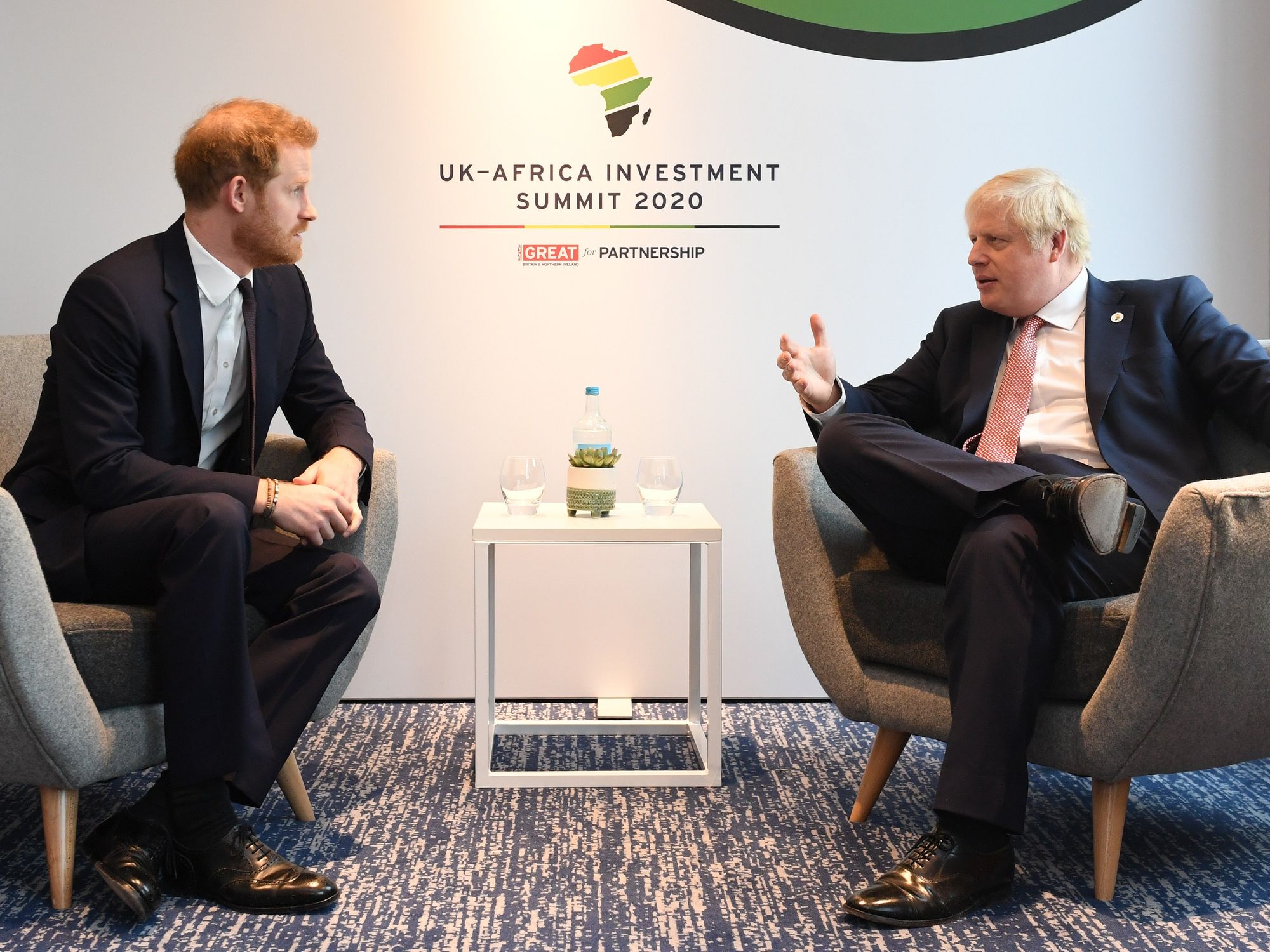 Boris Johnson and Prince Harry