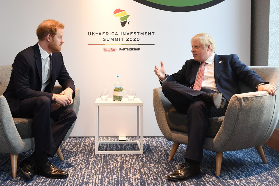 Boris Johnson and Prince Harry