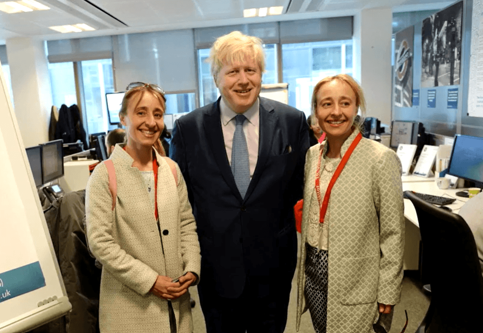 Boris Johnson and Sarah Hope