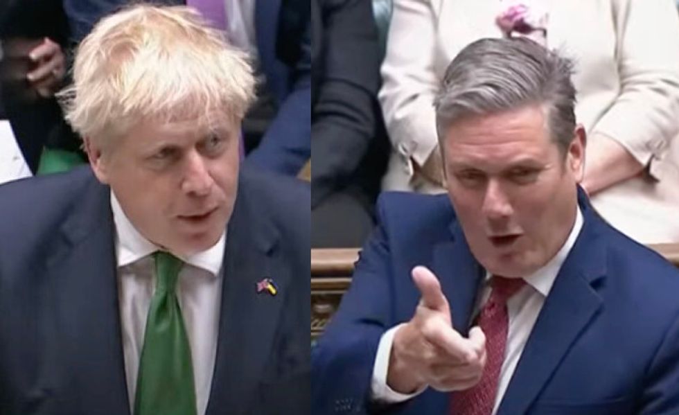 Boris Johnson and Sir Keir Starmer in the Commons