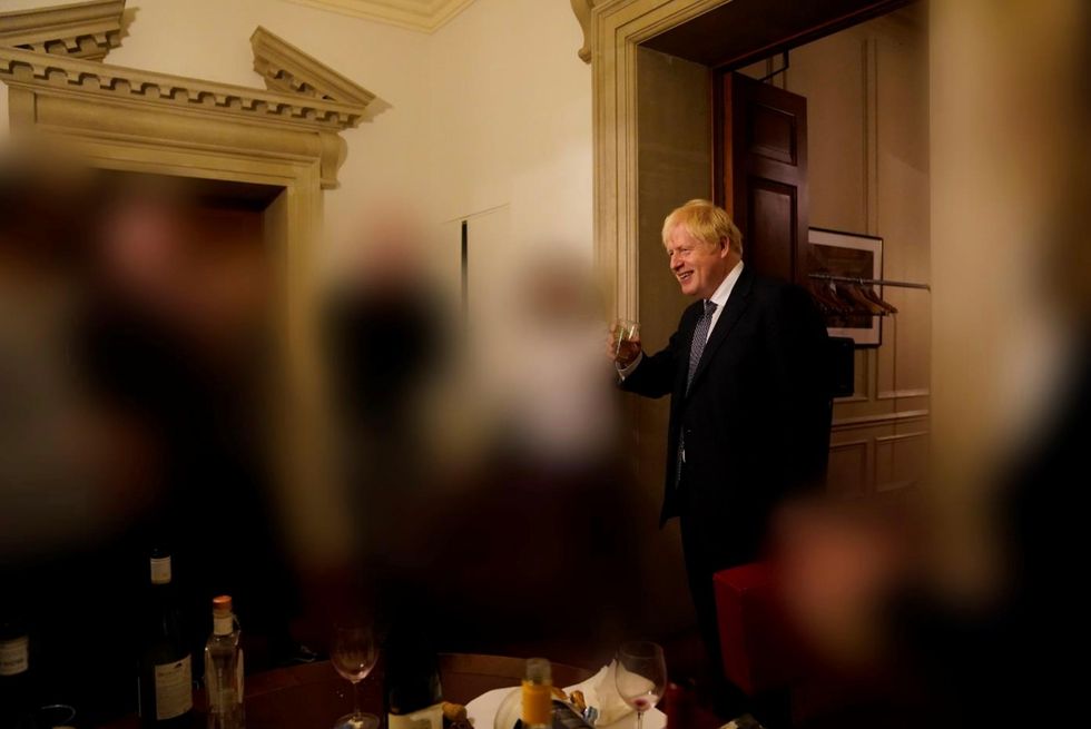 Boris Johnson at one of the parties