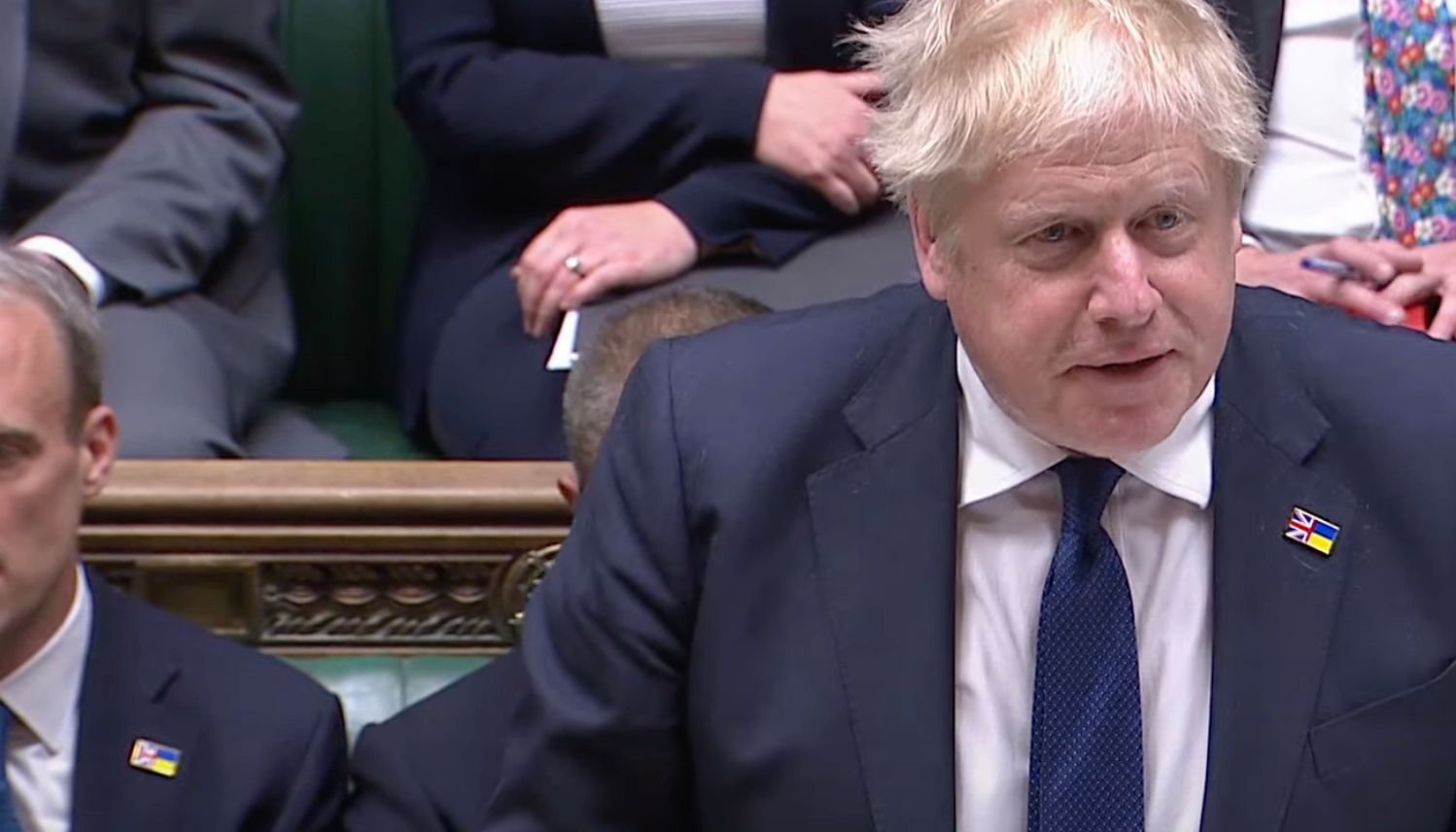 Boris Johnson during PMQs